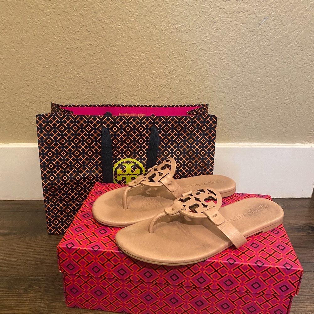 Tory Burch Miller Soft Sandal Light Makeup Color size 7.5